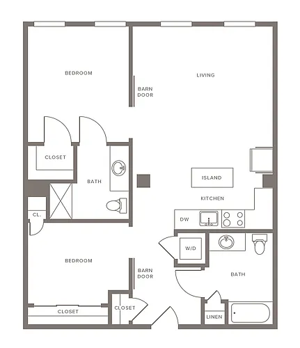 Floor plan B05 - Two Bedroom