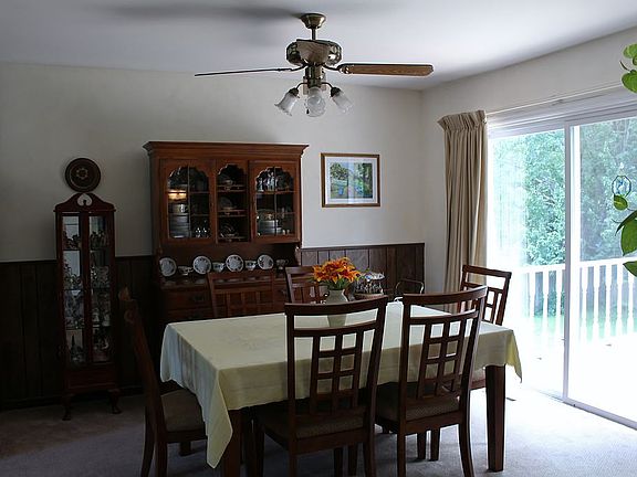 Dining area opens to deck