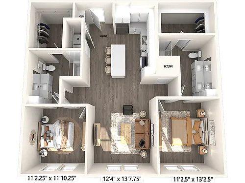 Floor plan B1-1187sf-512