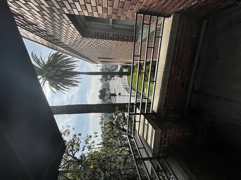 View from a balcony at The Villas Apartments in Pasadena, CA.