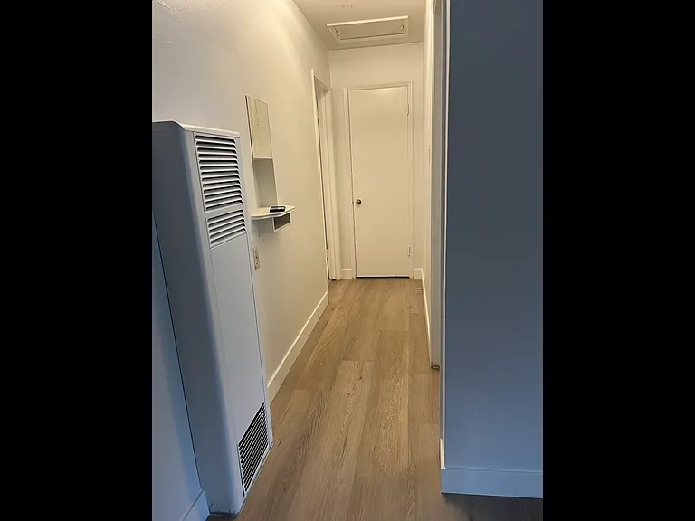 Hallway with new flooring