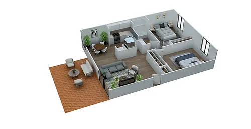 Floor plan Chateau I & II