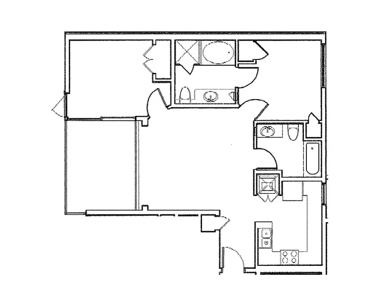 Floor plan 2 Bedroom 2 Bathroom