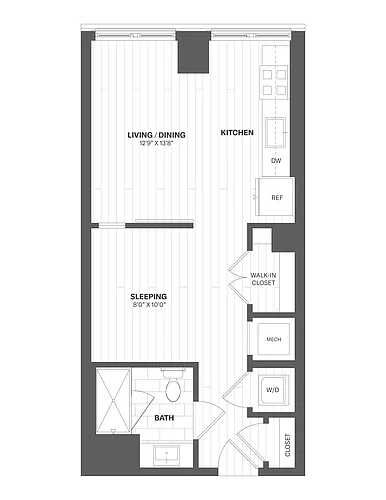 Floor plan 0B - Studio