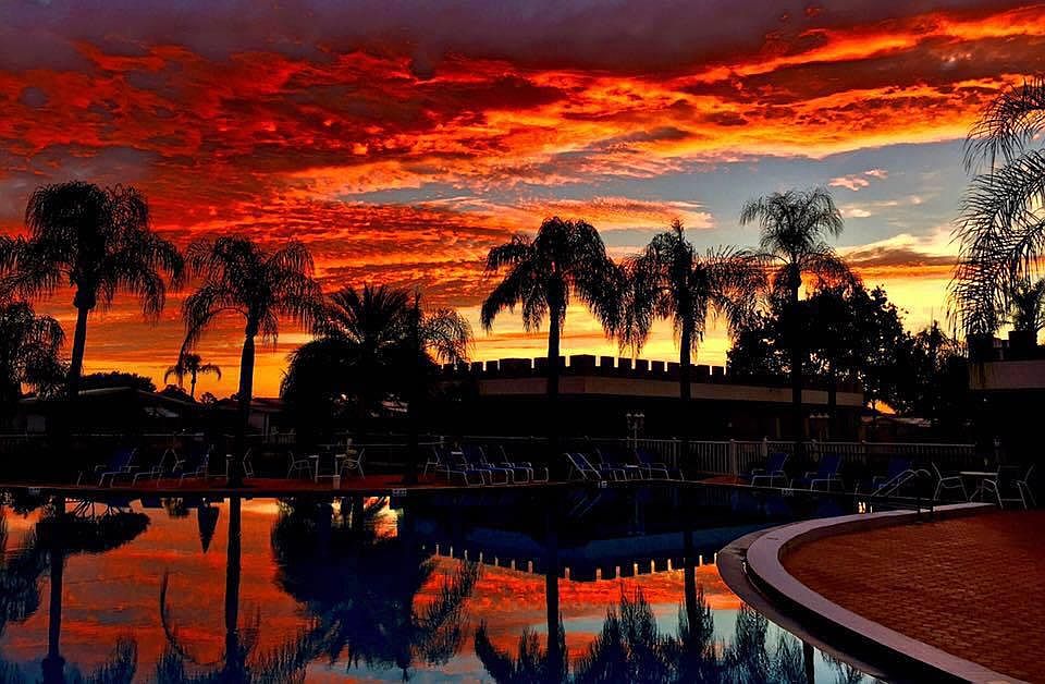 Pool with Sunset