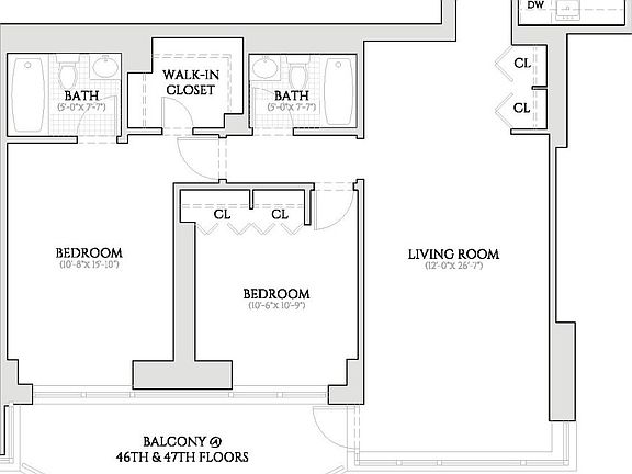 2nd image of 124 W 60th St APT 48H