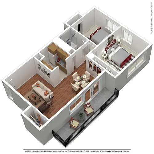 Floor plan 2Bedroom 1Bathroom