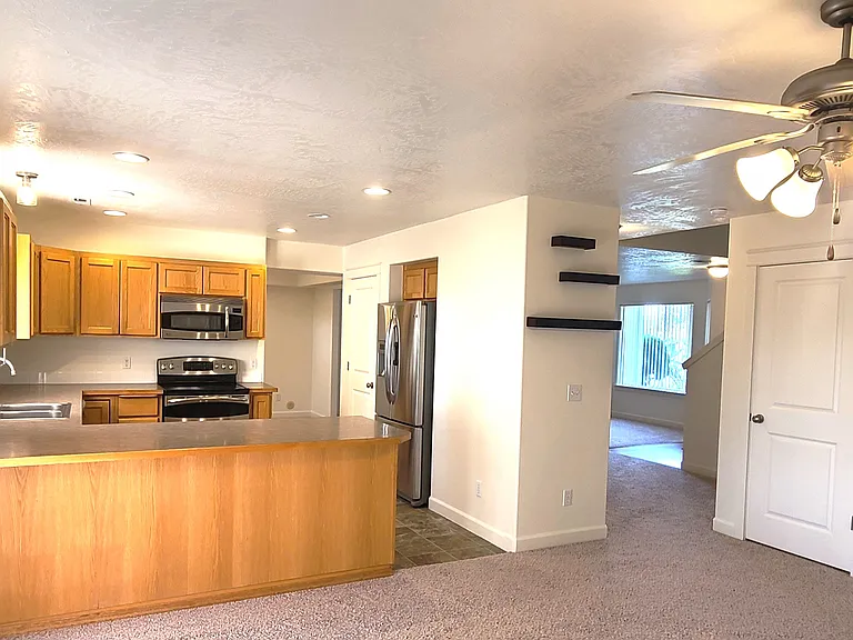 family room looking into kitchen