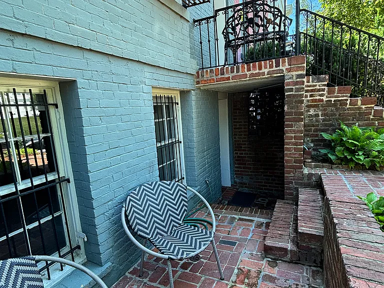 Personal patio and entrance on lower level.