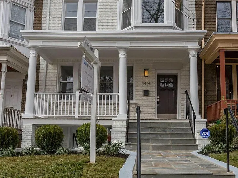Front walkway, Flagstone, Porch overlooking 14th Street.