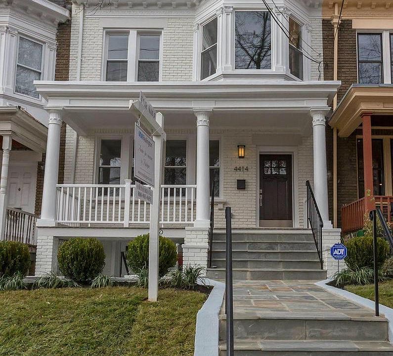 Front walkway, Flagstone, Porch overlooking 14th Street.