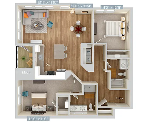 Floor plan B6-sc2x-1197