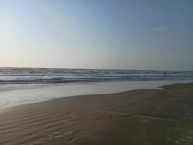 Beach one mile away.
