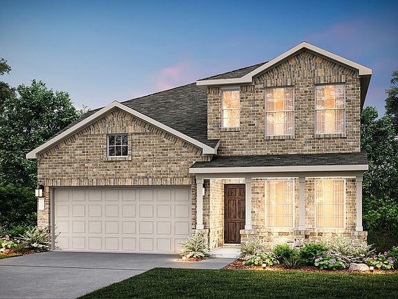 The Dinero, a two-story home with 2-car garage, shown with Home Exterior LS202