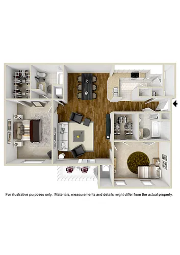 Floor plan Two Bedroom