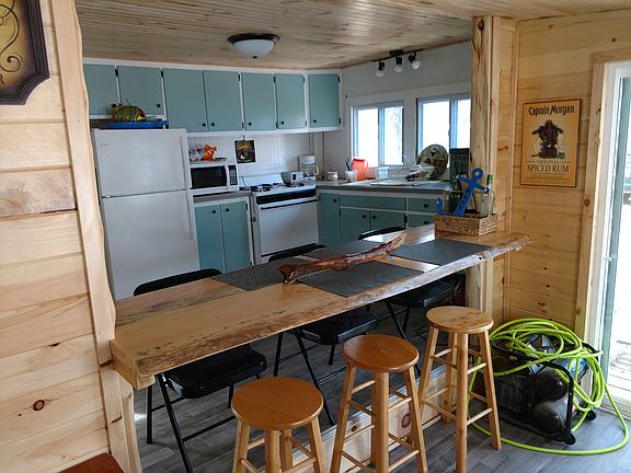 Bar looking into kitchen