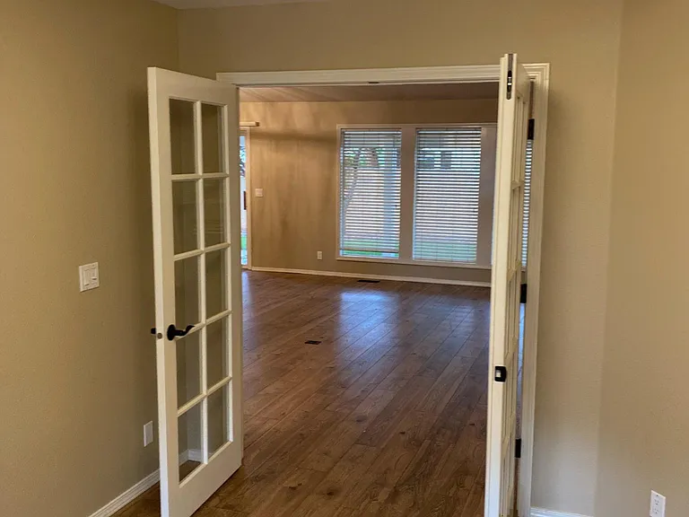 Office with French doors