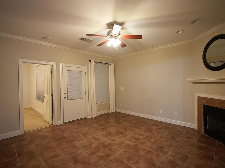 Living Room leading out to garage and into Master Bedroom