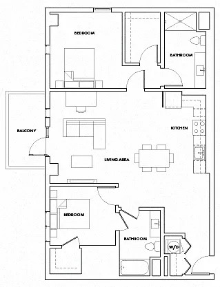 Floor plan 2 Bedroom M Trilby