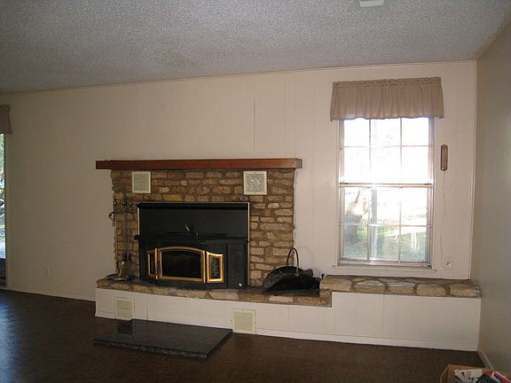 Fireplace in den