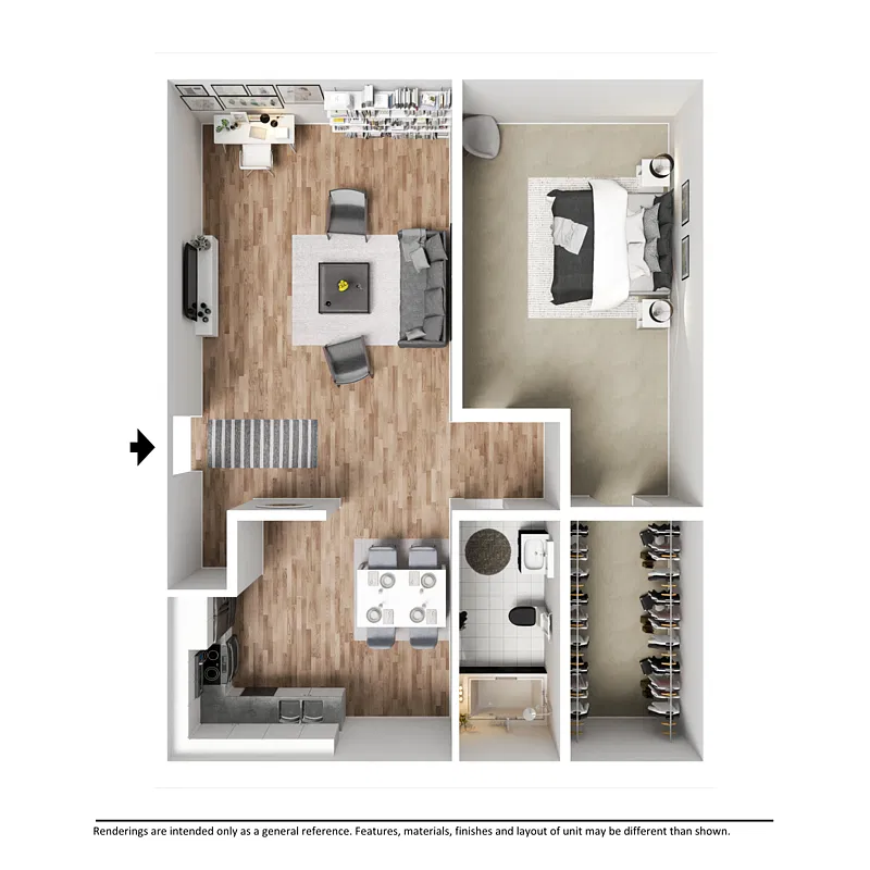 Floor plan 1 Bedroom
