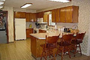 Open kitchen and bar.
