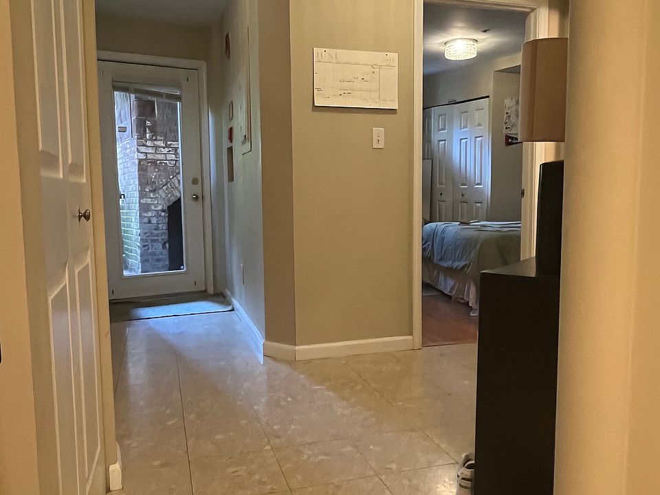 Entry foyer looking out door