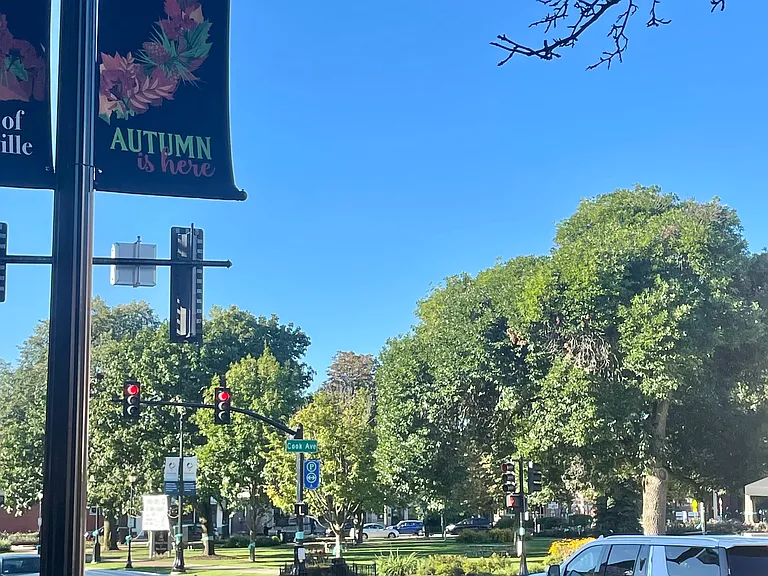 Cook Park across Milwaukee Ave.