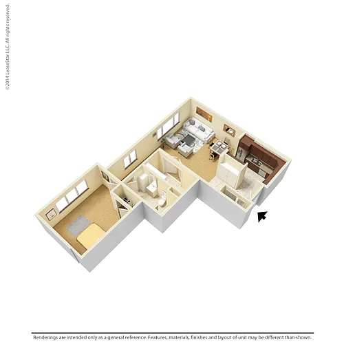 Floor plan 1 Bedroom - A5