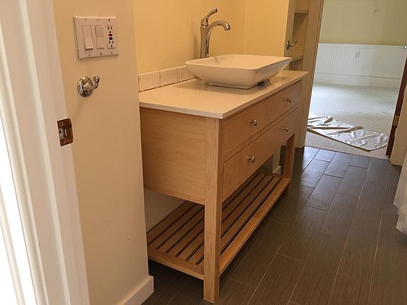 Custom cabinetry in the bathroom