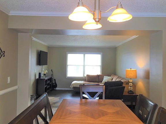 wide open dining and living room