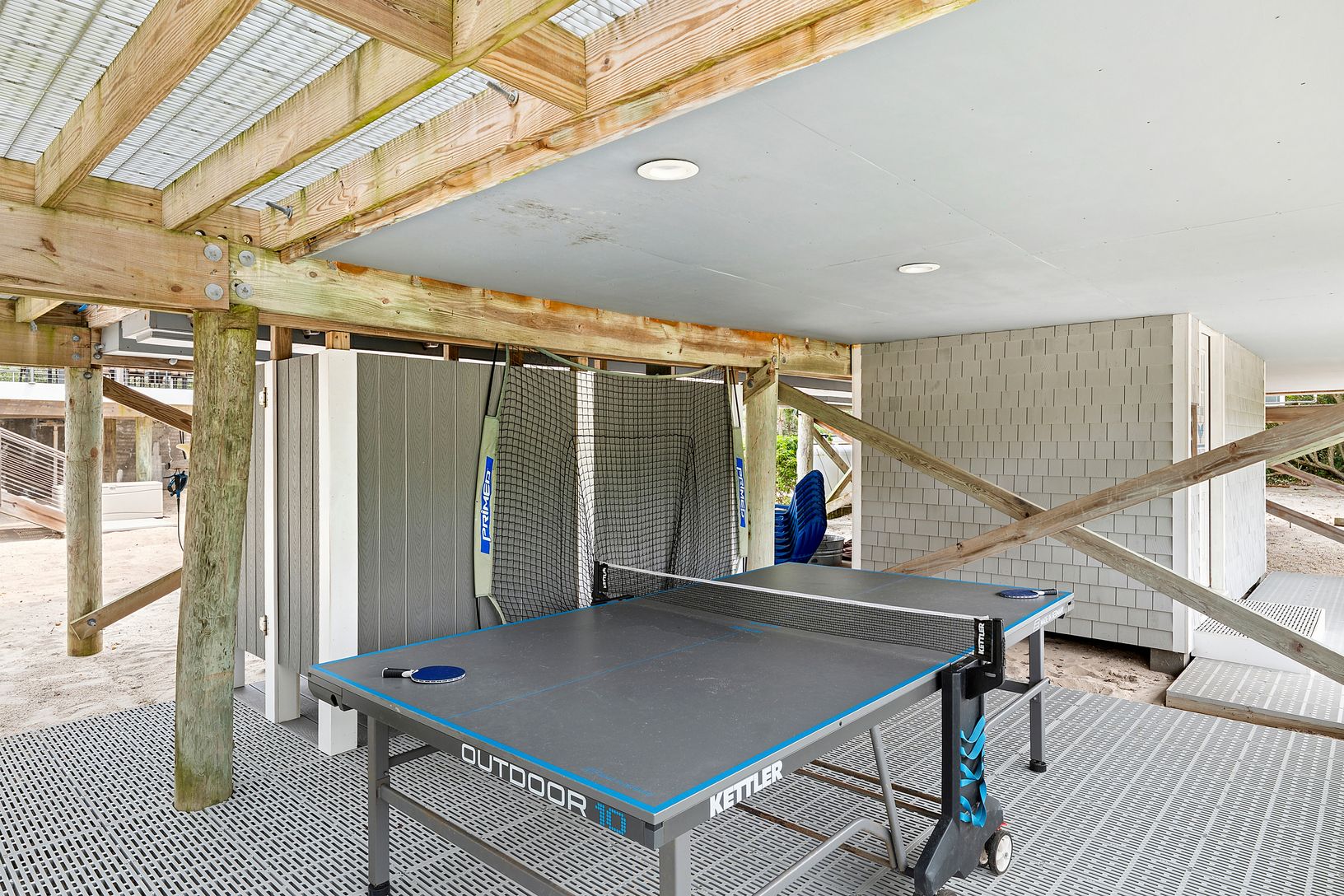 Recreation area at ground level.