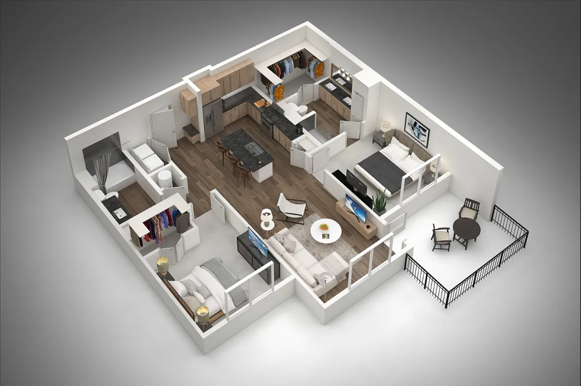 Floor plan 2 Bed/2 Bath