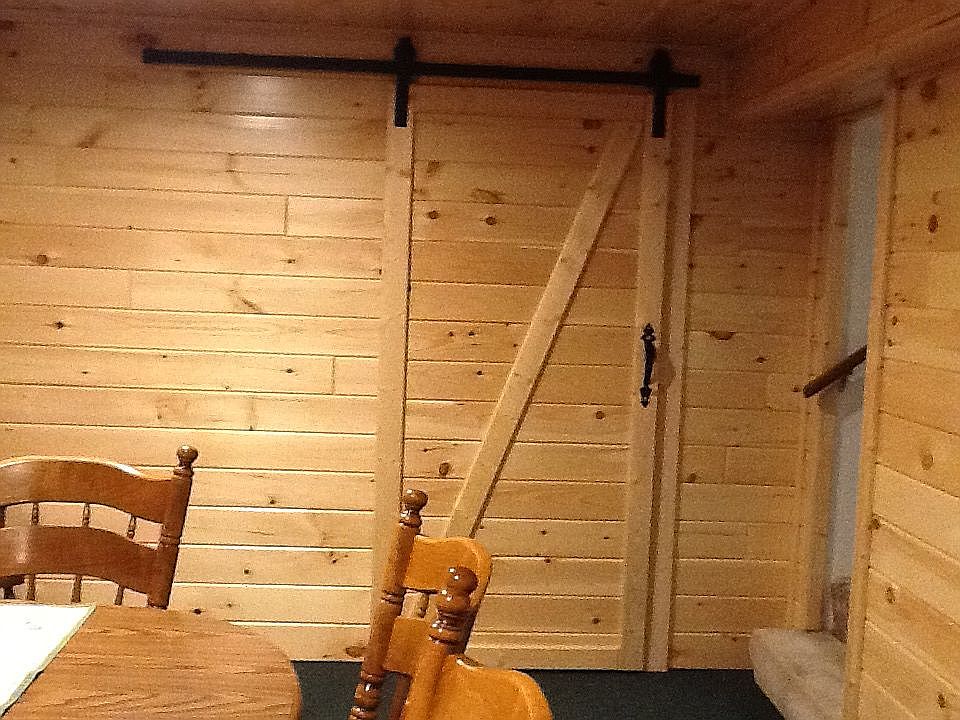sliding barndoor in basement