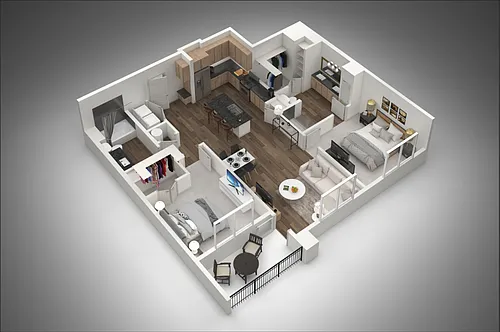 Floor plan 2 Bed/2 Bath