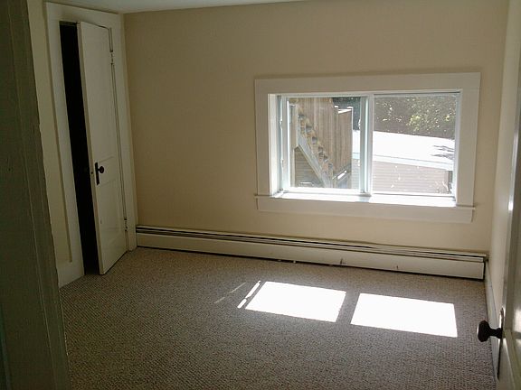 Bedroom has a nice sized closet, new carpet.