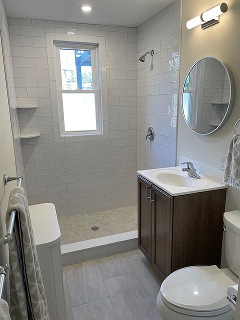 New Bathroom -Shower Tiles, Floor and New Fixtures