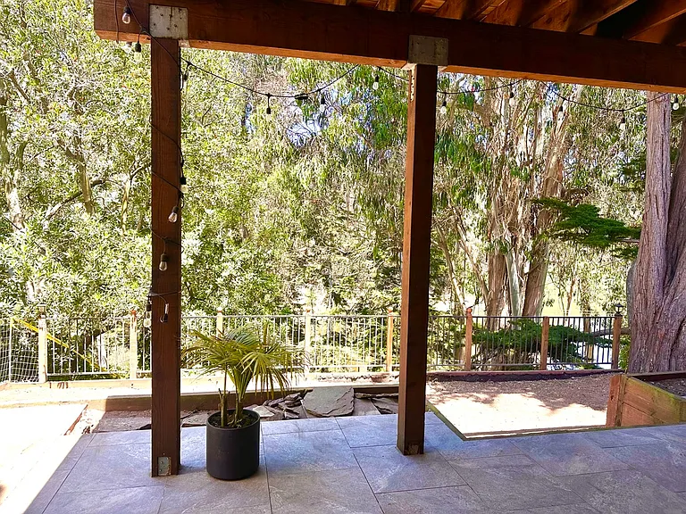 shaded patio