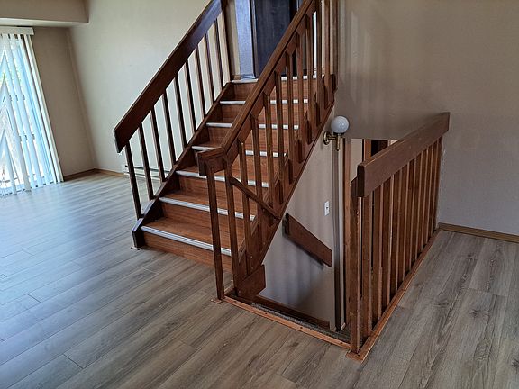Split level, One tenant lives upstairs. Downstairs space is available to rent.