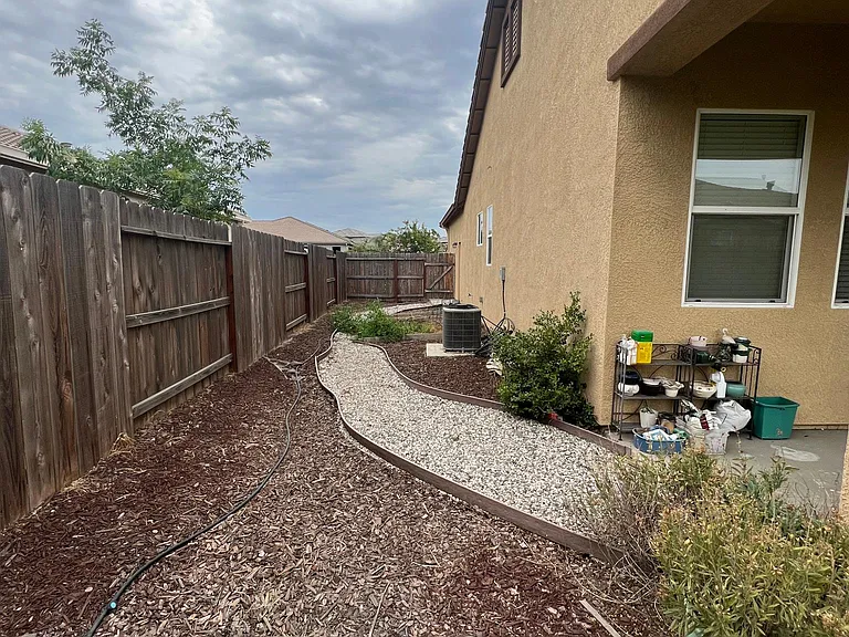 East side of yard