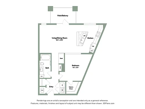 Floor plan The Acclaim | Studio