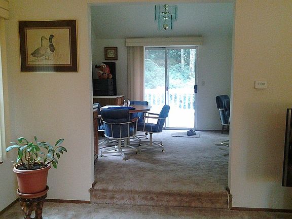 View from living room towards exit to back deck