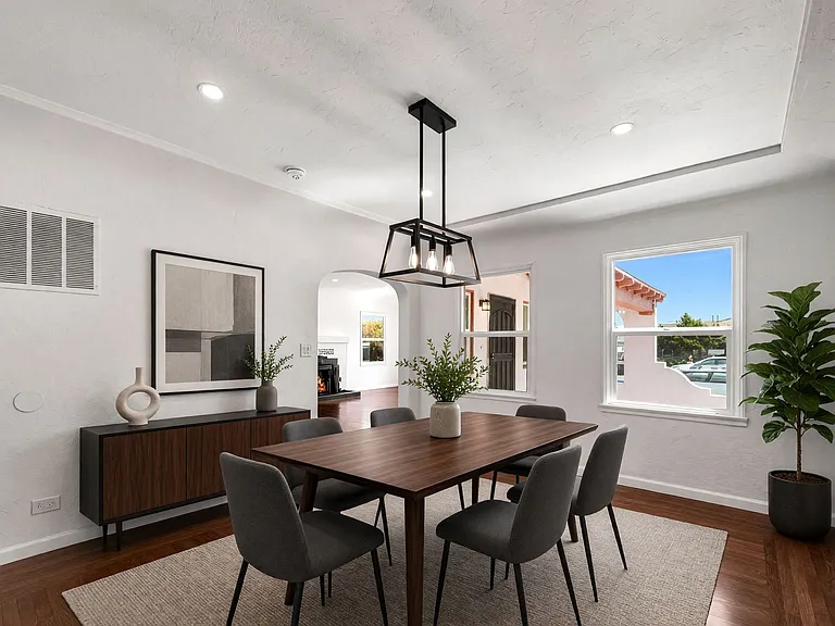 dining room facing living room