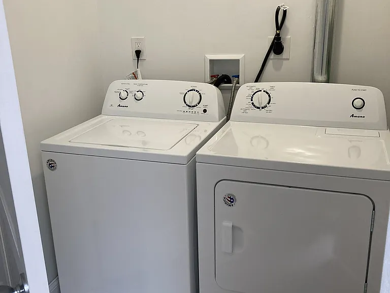 Large capacity washer and dryer.