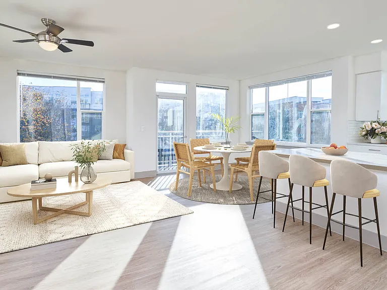 Living Room with Balcony and Hard Surface Flooring