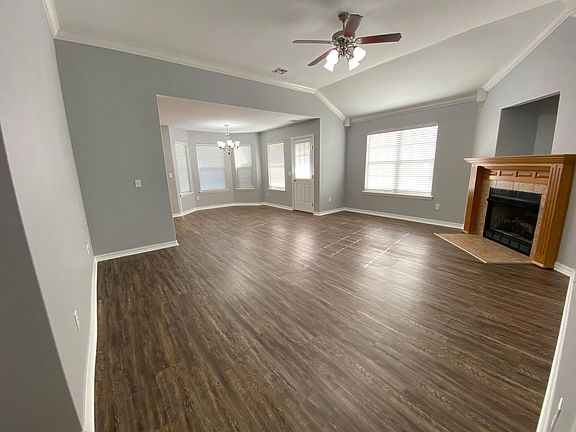 View of living room and dining room from hallway