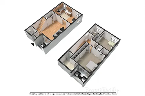 Floor plan 2 Bed 2.5 Bath