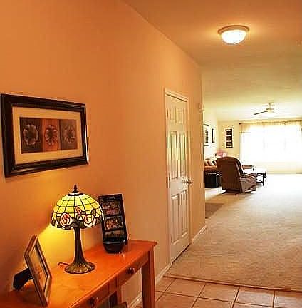 Ceramic Tile & High Ceilings Make Foyer Inviting