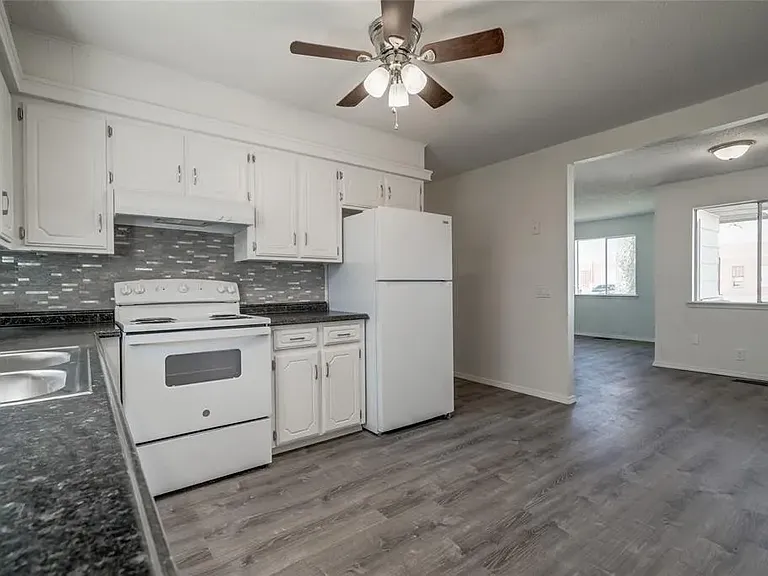 Kitchen looking towards living room