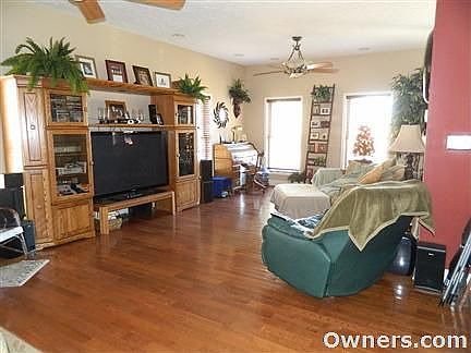 view into great room from porch entry